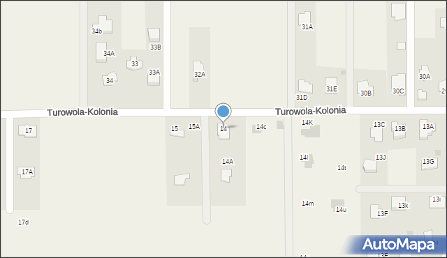 Turowola-Kolonia, Turowola-Kolonia, 14, mapa Turowola-Kolonia