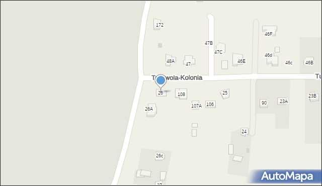 Turowola-Kolonia, Turowola-Kolonia, 26, mapa Turowola-Kolonia