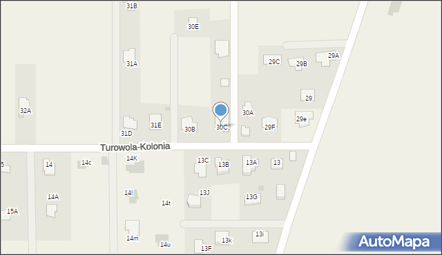 Turowola-Kolonia, Turowola-Kolonia, 30C, mapa Turowola-Kolonia