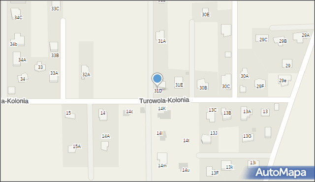 Turowola-Kolonia, Turowola-Kolonia, 31D, mapa Turowola-Kolonia