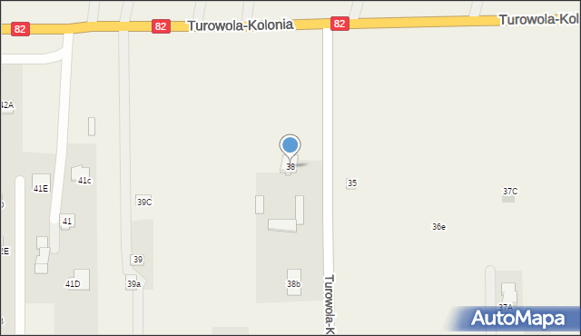 Turowola-Kolonia, Turowola-Kolonia, 38, mapa Turowola-Kolonia