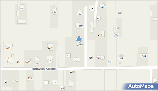 Turowola-Kolonia, Turowola-Kolonia, 42B, mapa Turowola-Kolonia