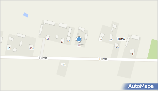 Tursk, Tursk, 11, mapa Tursk