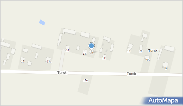 Tursk, Tursk, 12, mapa Tursk