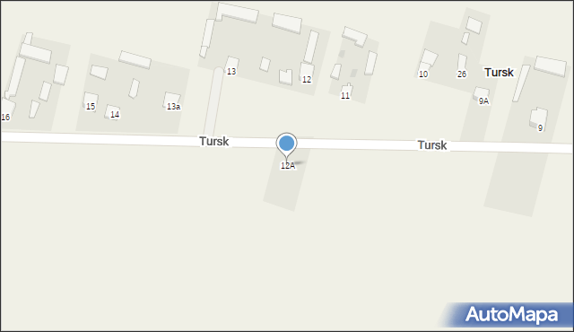 Tursk, Tursk, 12A, mapa Tursk