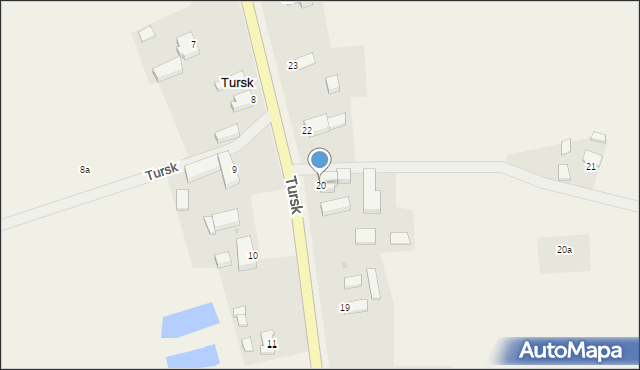 Tursk, Tursk, 20, mapa Tursk