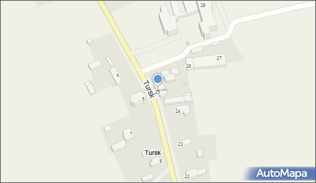 Tursk, Tursk, 25, mapa Tursk