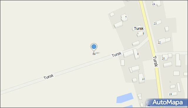 Tursk, Tursk, 8a, mapa Tursk