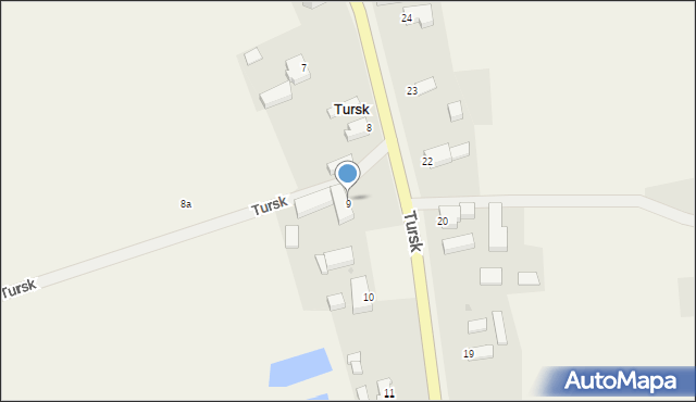 Tursk, Tursk, 9, mapa Tursk