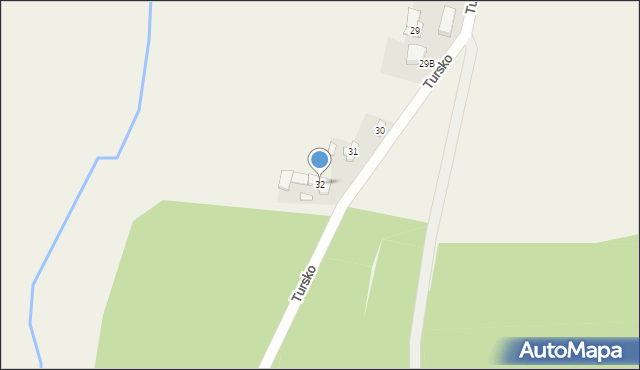 Tursko, Tursko, 32, mapa Tursko