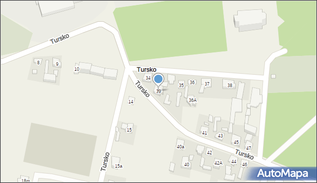 Tursko, Tursko, 39, mapa Tursko