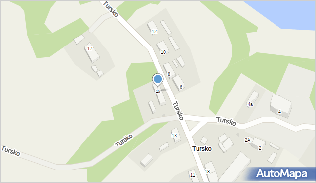 Tursko, Tursko, 15, mapa Tursko