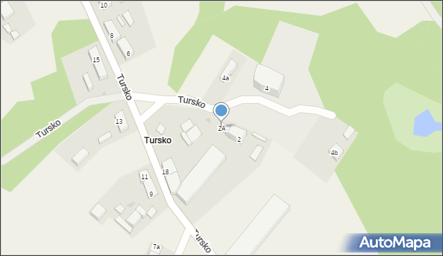 Tursko, Tursko, 2A, mapa Tursko