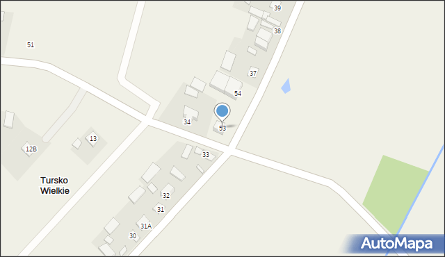 Tursko Wielkie, Tursko Wielkie, 53, mapa Tursko Wielkie