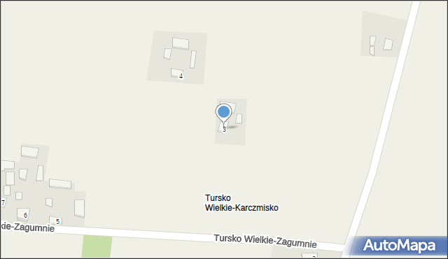 Tursko Wielkie, Tursko Wielkie-Zagumnie, 3, mapa Tursko Wielkie