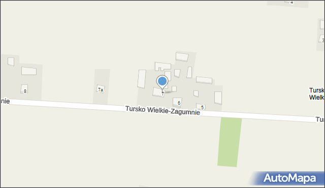 Tursko Wielkie, Tursko Wielkie-Zagumnie, 7, mapa Tursko Wielkie