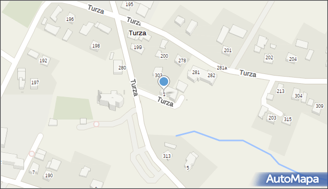 Turza, Turza, 1, mapa Turza