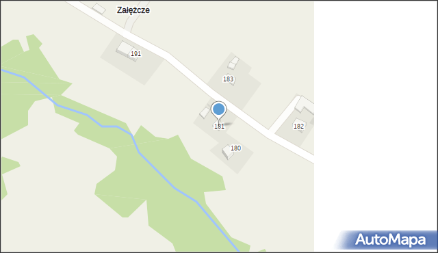 Turza, Turza, 181, mapa Turza