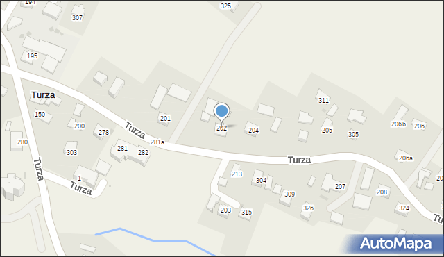 Turza, Turza, 202, mapa Turza