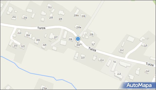 Turza, Turza, 324, mapa Turza