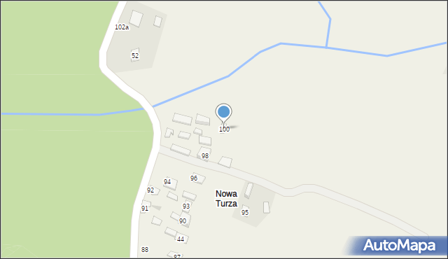 Turza, Turza, 100, mapa Turza