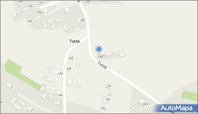 Turza, Turza, 154, mapa Turza