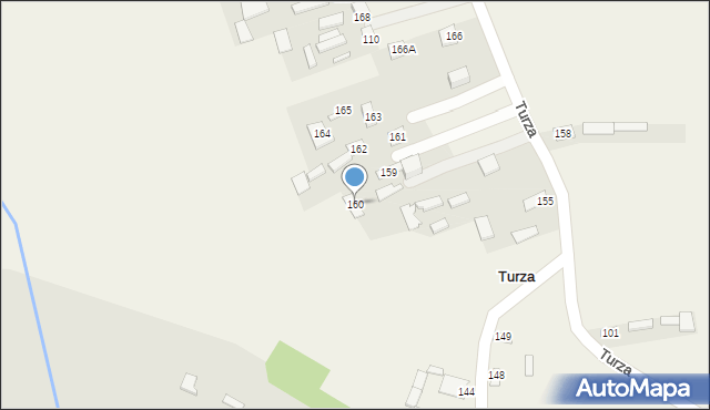 Turza, Turza, 160, mapa Turza