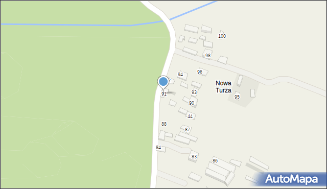 Turza, Turza, 91, mapa Turza