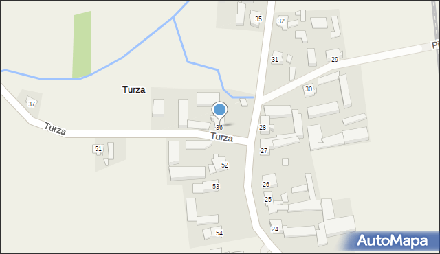 Turza, Turza, 36, mapa Turza