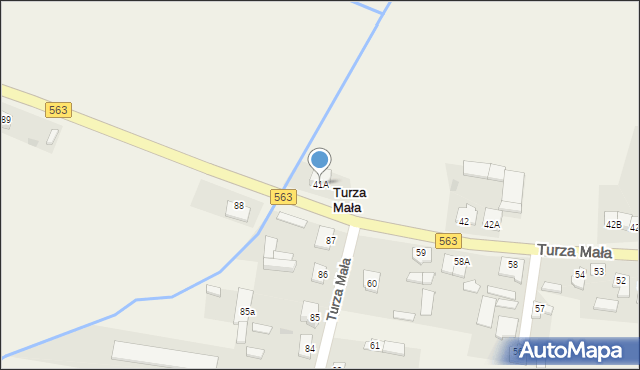 Turza Mała, Turza Mała, 41A, mapa Turza Mała