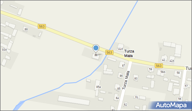 Turza Mała, Turza Mała, 88, mapa Turza Mała