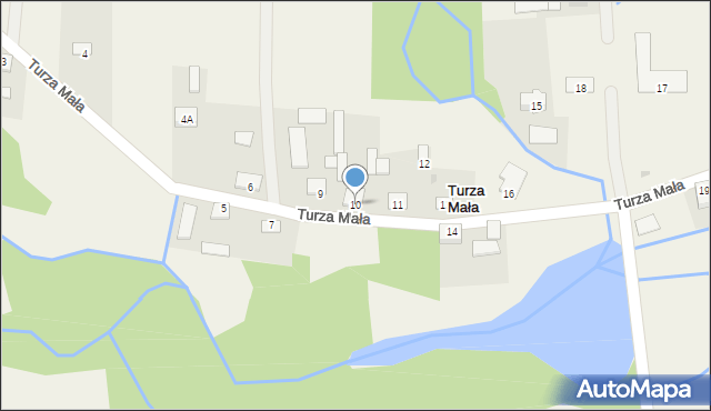 Turza Mała, Turza Mała, 10, mapa Turza Mała