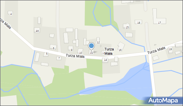 Turza Mała, Turza Mała, 11, mapa Turza Mała