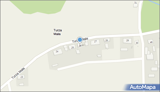 Turza Mała, Turza Mała, 26, mapa Turza Mała