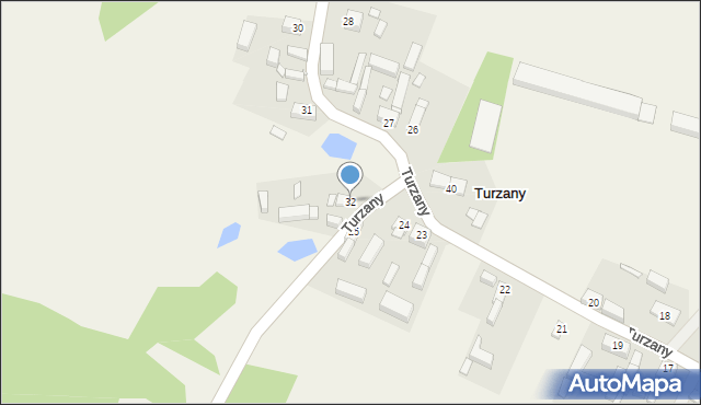 Turzany, Turzany, 32, mapa Turzany