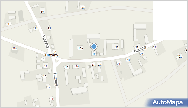 Turzany, Turzany, 18, mapa Turzany