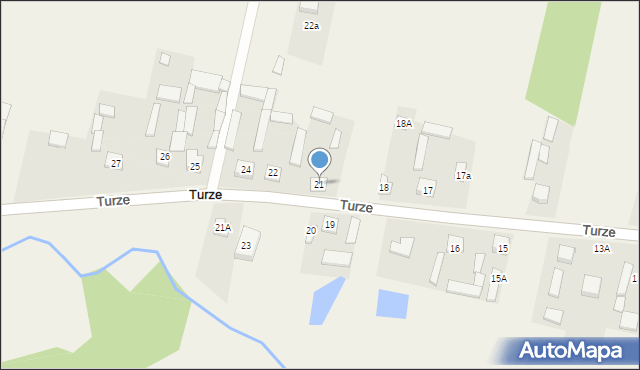 Turze, Turze, 21, mapa Turze