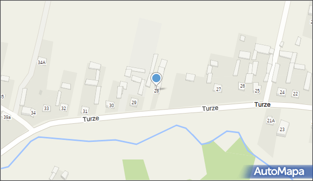 Turze, Turze, 28, mapa Turze