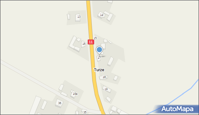 Turze, Turze, 17, mapa Turze