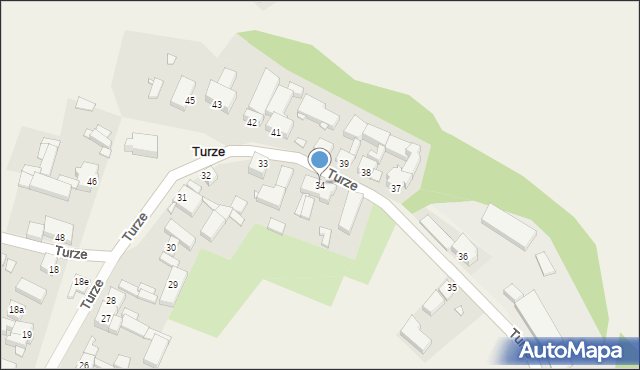 Turze, Turze, 34, mapa Turze