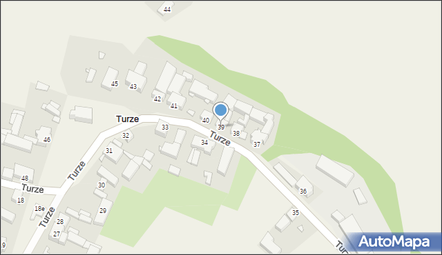 Turze, Turze, 39, mapa Turze