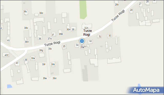 Turze Rogi, Turze Rogi, 33a, mapa Turze Rogi