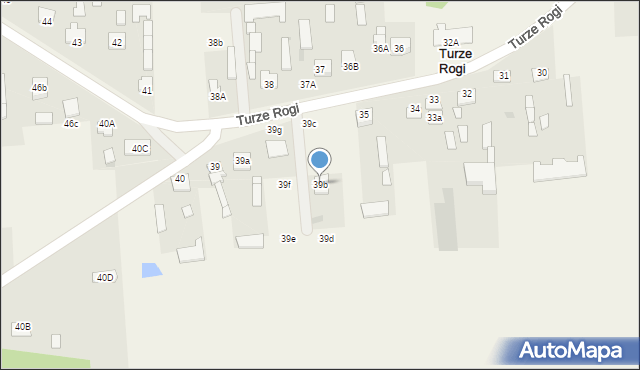 Turze Rogi, Turze Rogi, 39b, mapa Turze Rogi