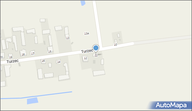 Turzec, Turzec, 11, mapa Turzec