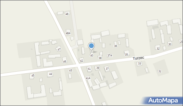 Turzec, Turzec, 40a, mapa Turzec