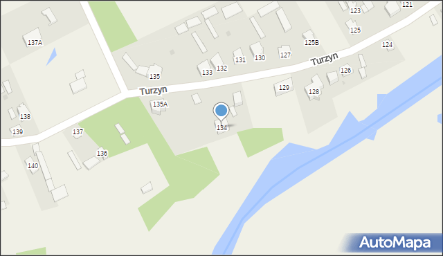 Turzyn, Turzyn, 134, mapa Turzyn