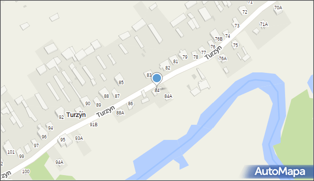 Turzyn, Turzyn, 84, mapa Turzyn