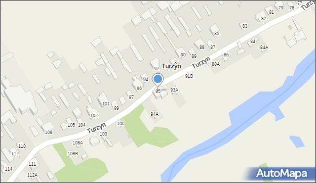 Turzyn, Turzyn, 95, mapa Turzyn