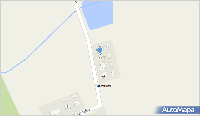 Turzynów, Turzynów, 13, mapa Turzynów