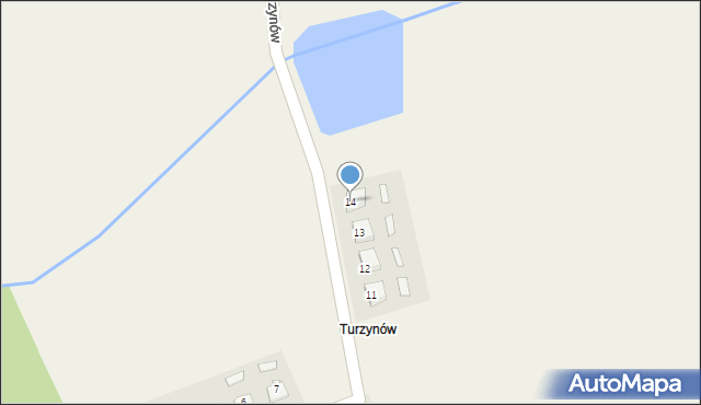 Turzynów, Turzynów, 14, mapa Turzynów